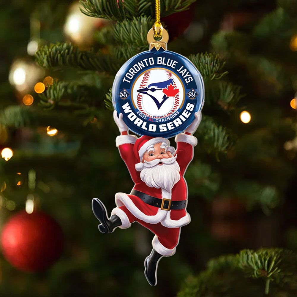Toronto Blue Jays 2025 American League Champions Custom Shape 2-sided Acrylic Ornament – MAITM13915