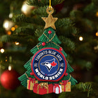 Toronto Blue Jays 2025 American League Champions Custom Shape 2-sided Acrylic Ornament – MAITM13773
