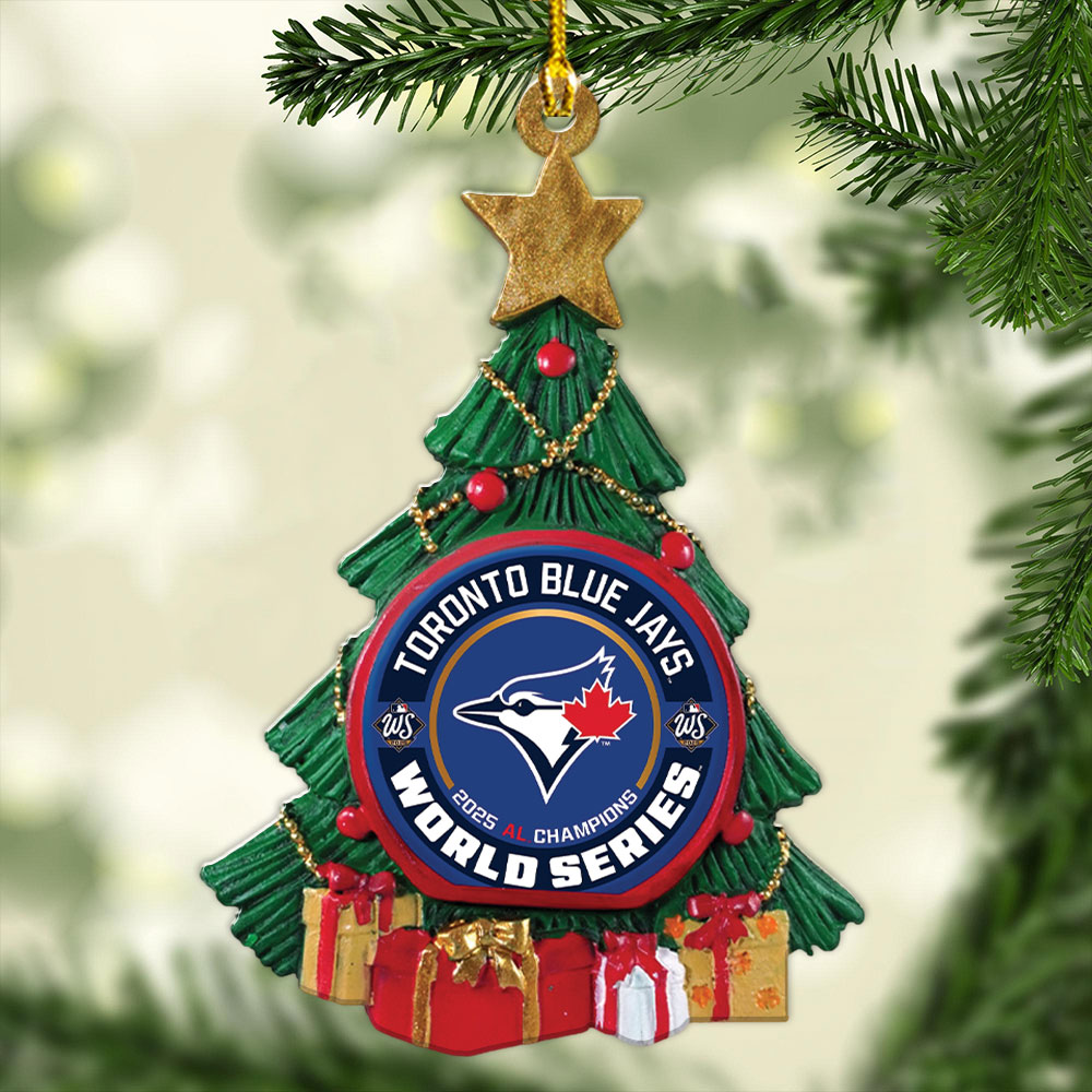 Toronto Blue Jays 2025 American League Champions Custom Shape 2-sided Acrylic Ornament – MAITM13773