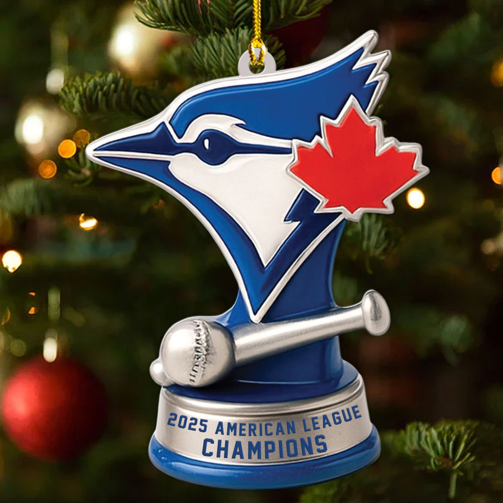 Toronto Blue Jays 2025 American League Champions Custom Shape 2-sided Acrylic Ornament – MAITM13775
