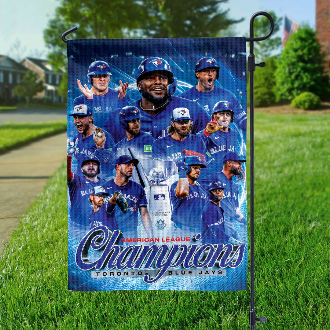 Toronto Blue Jays 2025 American League Champions Double-side Garden Flag – HOATT14591