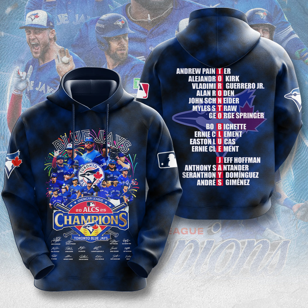 Toronto Blue Jays 2025 American League Champions 3D Apparel – MAITM13579