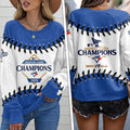Toronto Blue Jays 2025 American League Champions Round Neck Raglan Sleeve Sweatshirt – MAITM13811
