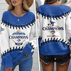 Toronto Blue Jays 2025 American League Champions Round Neck Raglan Sleeve Sweatshirt – MAITM13811