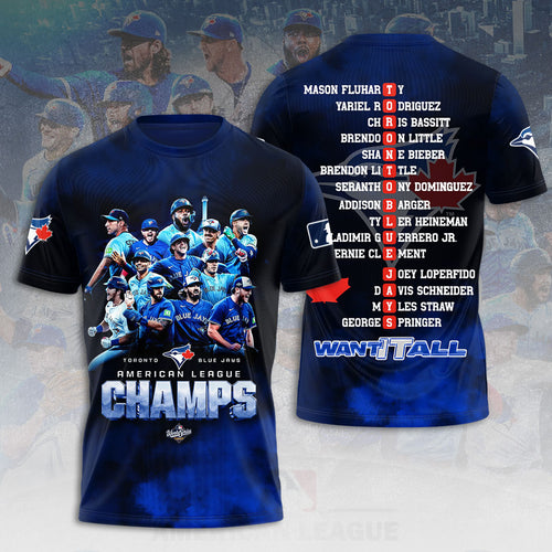 Toronto Blue Jays 2025 American League Champions 3D Apparel – HOATT14478