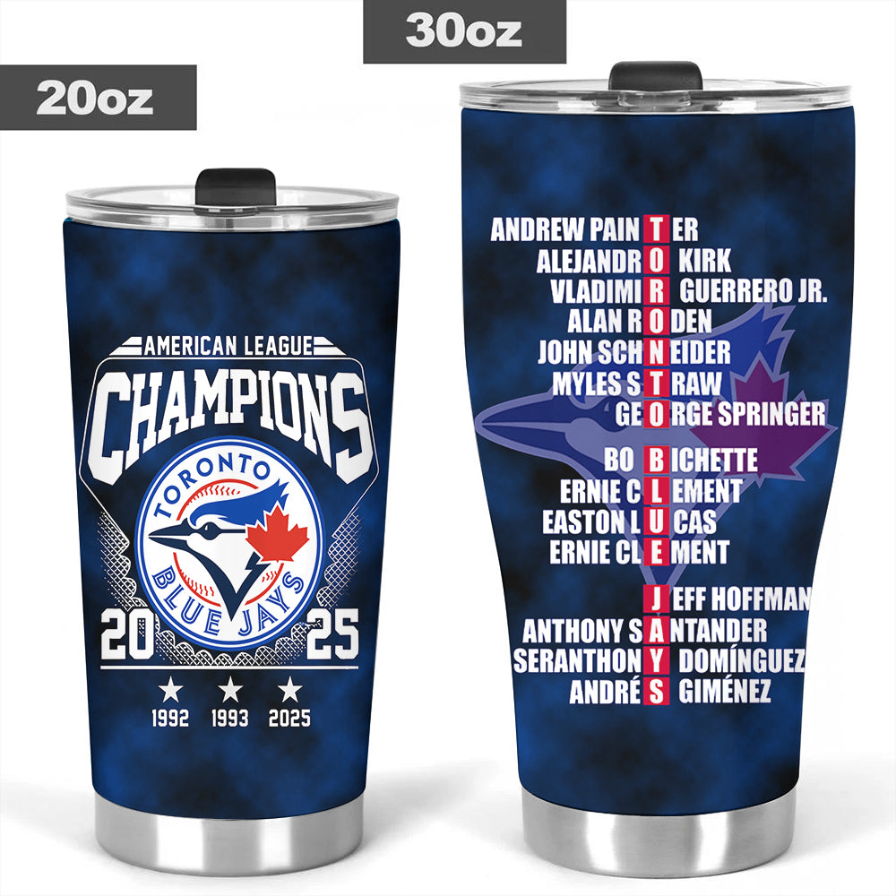Toronto Blue Jays 2025 American League Champions Tumbler Cup – MAITM13613