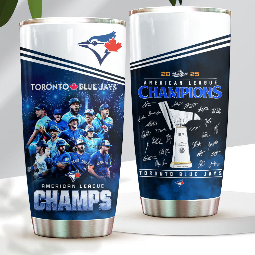 Toronto Blue Jays 2025 American League Champions Tumbler Cup – HOATT14797