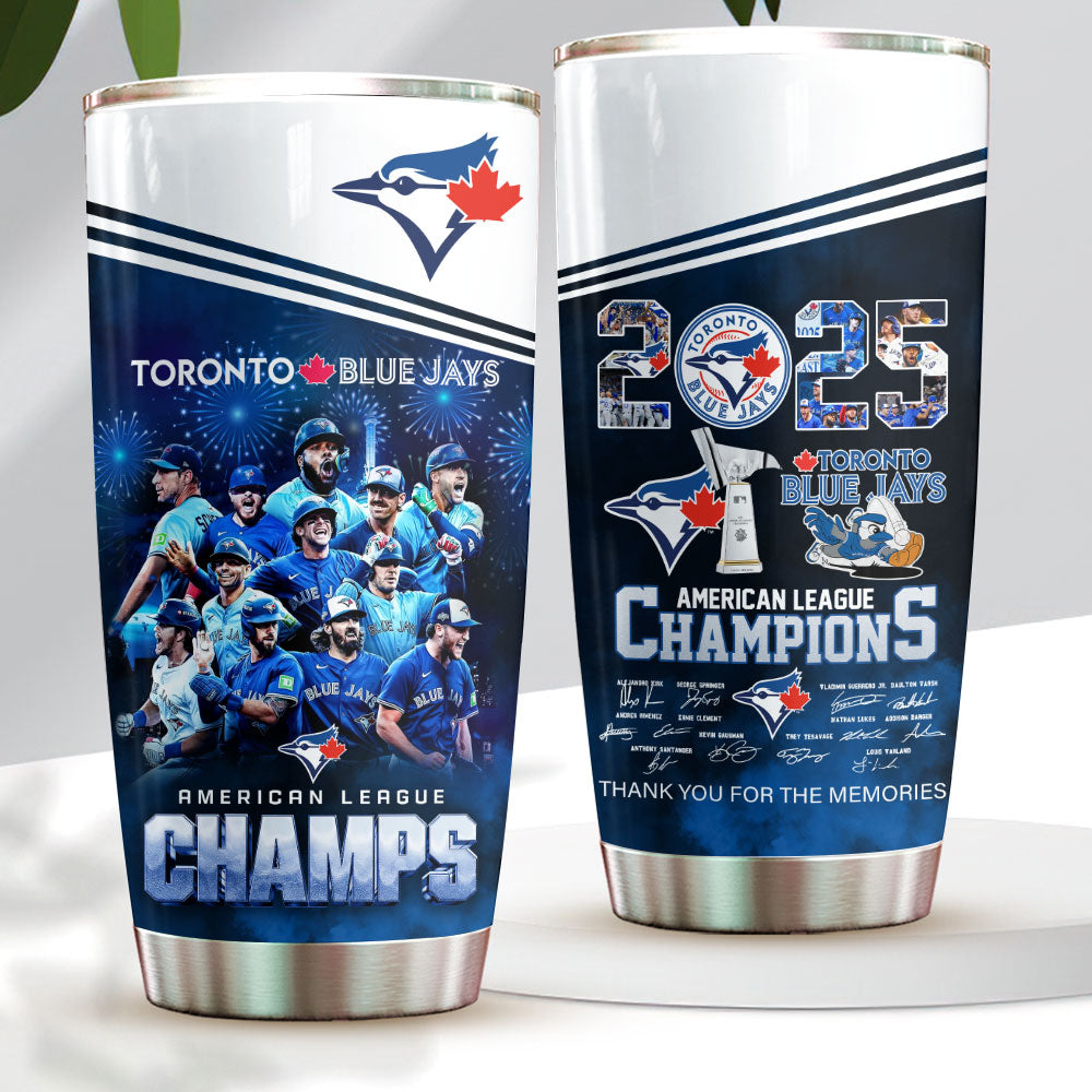Toronto Blue Jays 2025 American League Champions Tumbler Cup – HOATT14798