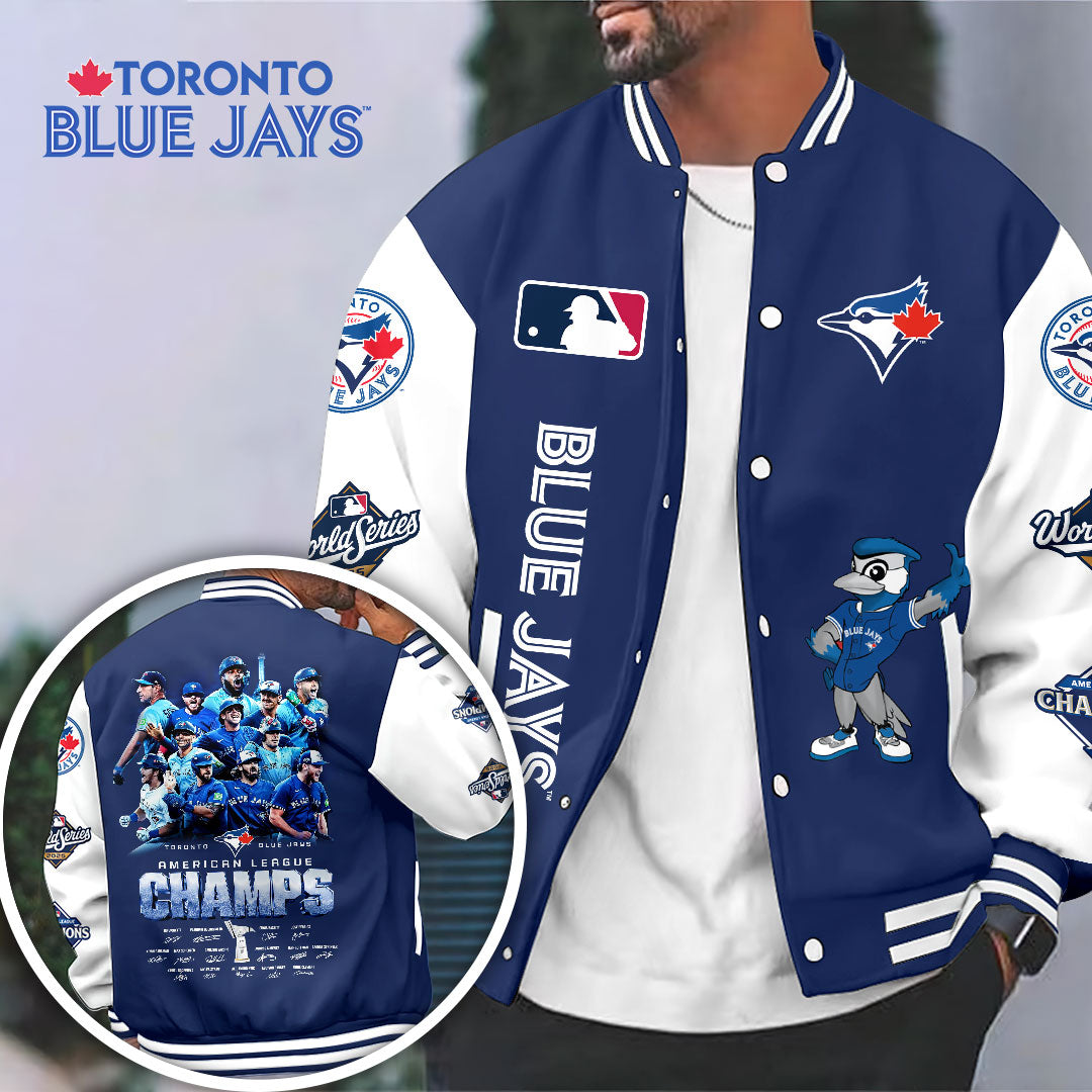 Toronto Blue Jays 2025 American League Champions Varsity Jacket – HOATT14677