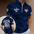 Toronto Blue Jays 2025 American League Champions Zip Polo Shirt – MAITM13941