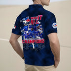Toronto Blue Jays 2025 American League Champions Zip Polo Shirt – MAITM13942