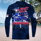Toronto Blue Jays 2025 American League Champions Zip Polo Shirt – MAITM13942