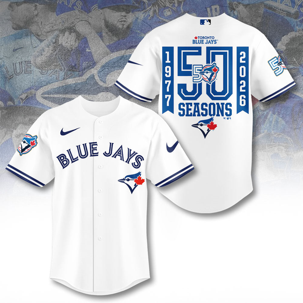 Toronto Blue Jays 50th Anniversary Baseball Jersey – TANTN21973