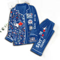 Toronto Blue Jays 50th Anniversary Satin Pajama Set with Piping – TANTN22276