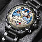 Toronto Blue Jays 2025 American League Champions Black Stainless Steel Watch – TANTN17712