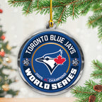 Toronto Blue Jays 2025 American League Champions Custom Shape 2-sided Acrylic Ornament – TANTN17662
