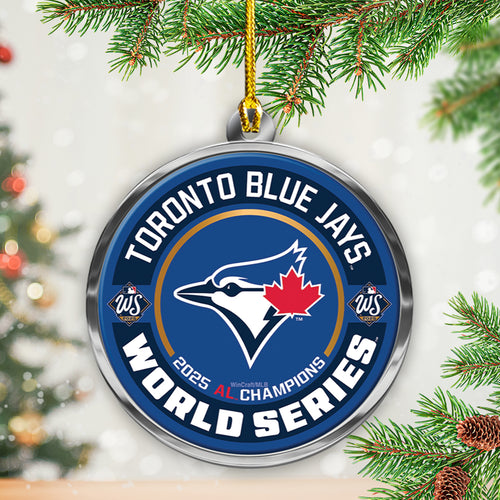 Toronto Blue Jays 2025 American League Champions Custom Shape 2-sided Acrylic Ornament – TANTN17662