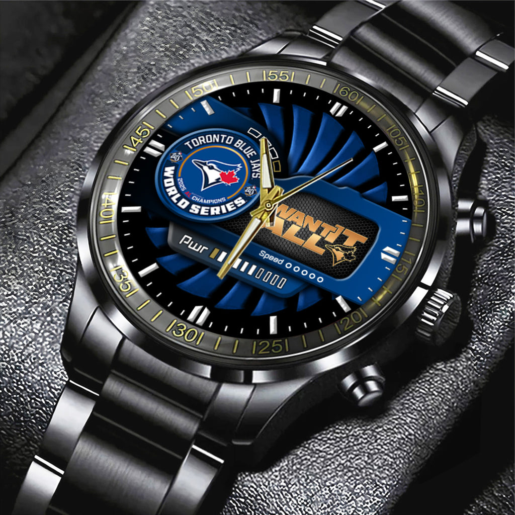 Toronto Blue Jays World Series 2025 Black Stainless Steel Watch – TANTN18662
