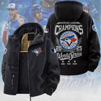 Toronto Blue Jays 2025 American League Champions Hooded Velvet Jacket – GNENEW769