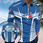 Toronto Blue Jays Zip Polo Shirt – TMTHU4985