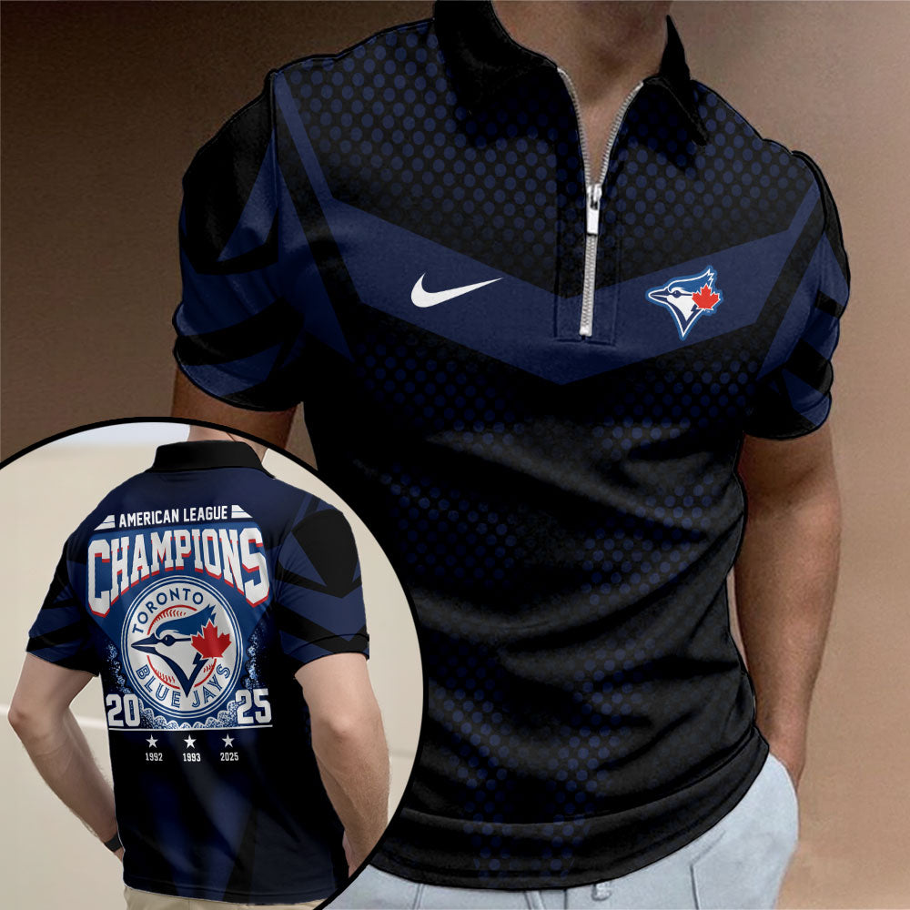 Toronto Blue Jays Zip Polo Shirt – TMTHU2461