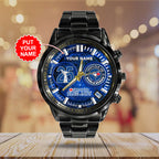 Personalized Toronto Blue Jays Black Stainless Steel Watch – GNENEW766