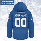 Personalized Toronto Blue Jays Thickened Down Hooded Jacket – GNENEW733