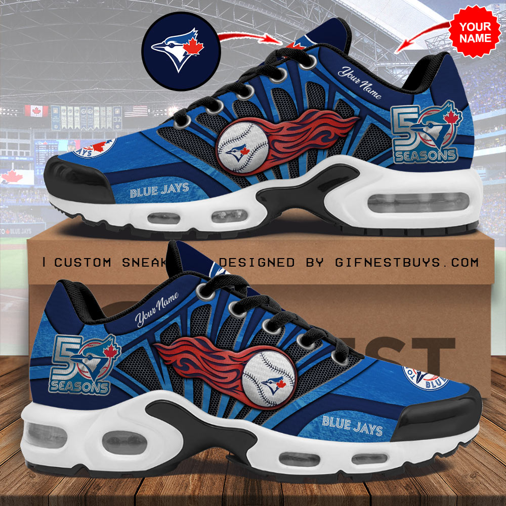 Personalized Toronto Blue Jays 50th Anniversary Air Max Shoes – HOATT17361