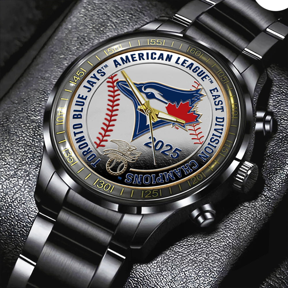 Toronto Blue Jays Black Stainless Steel Watch – TMTHU2201