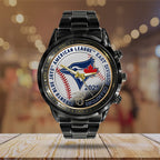 Toronto Blue Jays Black Stainless Steel Watch – TMTHU2201