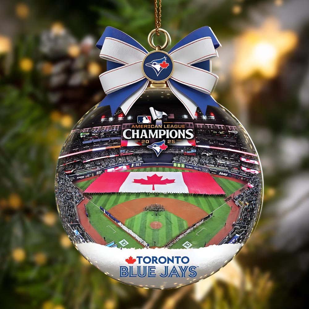 Toronto Blue Jays 2025 American League Champions Custom Shape 2-sided Acrylic Ornament – HOATT14851