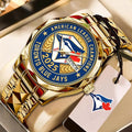 Toronto Blue Jays 2025 American League Champions Alloy Luxury Quartz Watch – HOATT14628
