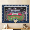 Toronto Blue Jays 2025 American League Champions Rectangle Canvas With Inner Frame – HOATT14476