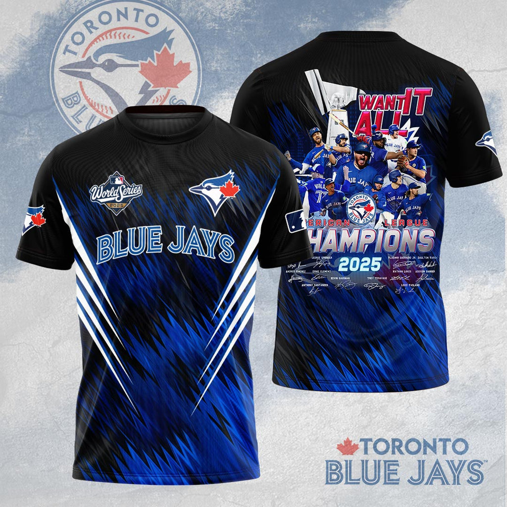 Toronto Blue Jays 2025 American League Champions 3D Apparel – HOATT14672