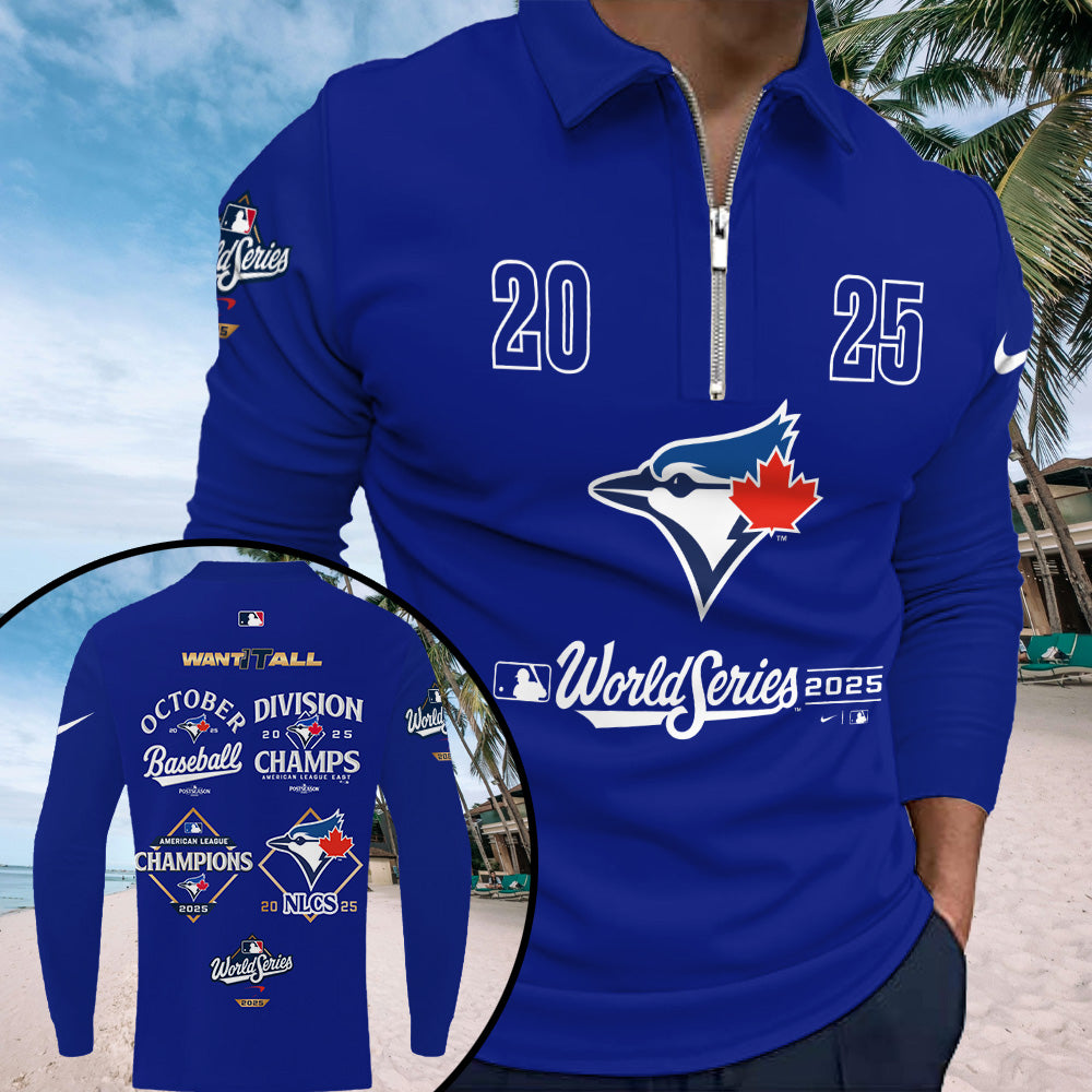 Toronto Blue Jays WinCraft 2025 American League Champions Zip Polo Shirt – TANTN19025