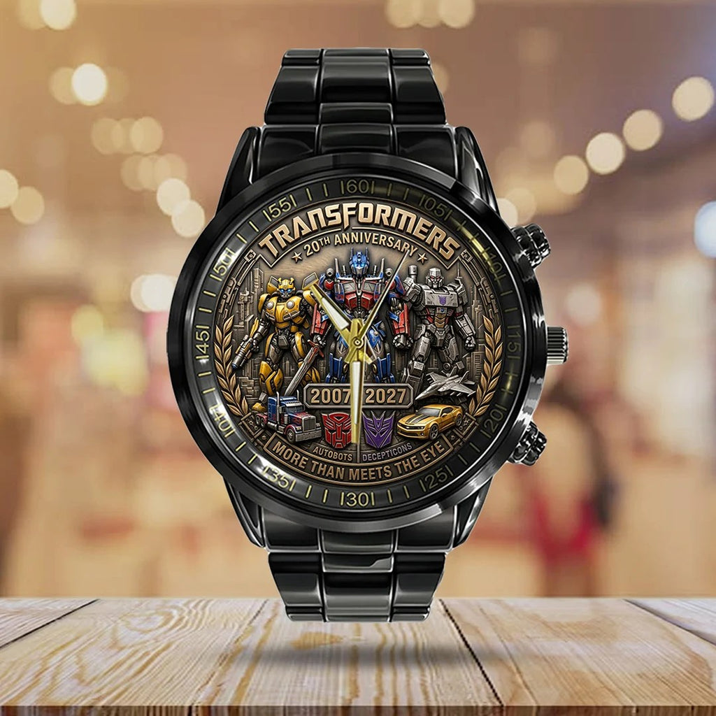 Transformers 20th Anniversary Black Stainless Steel Watch – TANTN25631