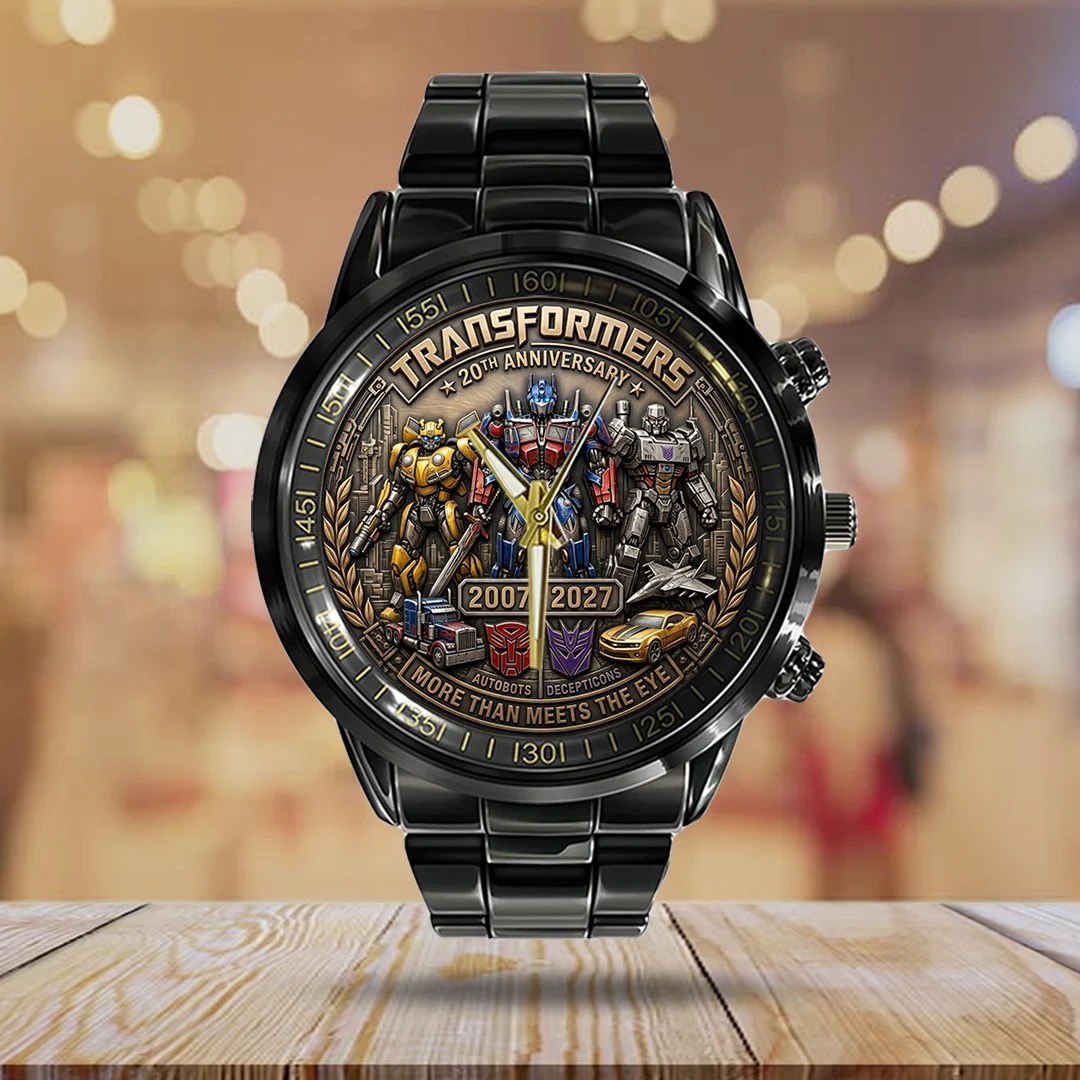 Transformers 20th Anniversary Black Stainless Steel Watch – TANTN25631