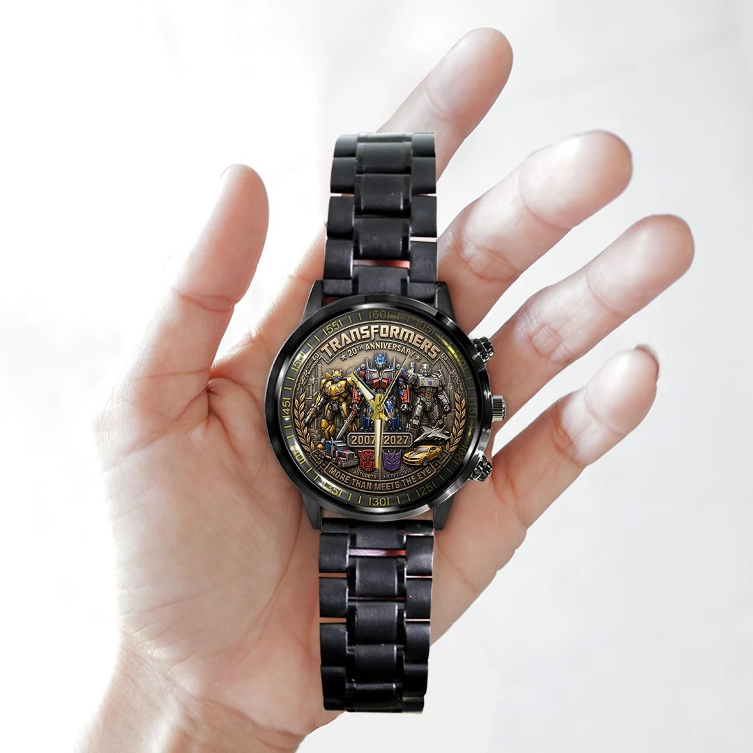 Transformers 20th Anniversary Black Stainless Steel Watch – TANTN25631
