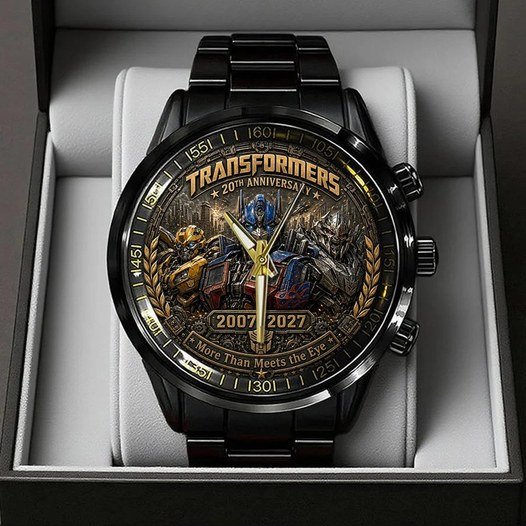 Transformers 20th Anniversary Black Stainless Steel Watch – TANTN25658
