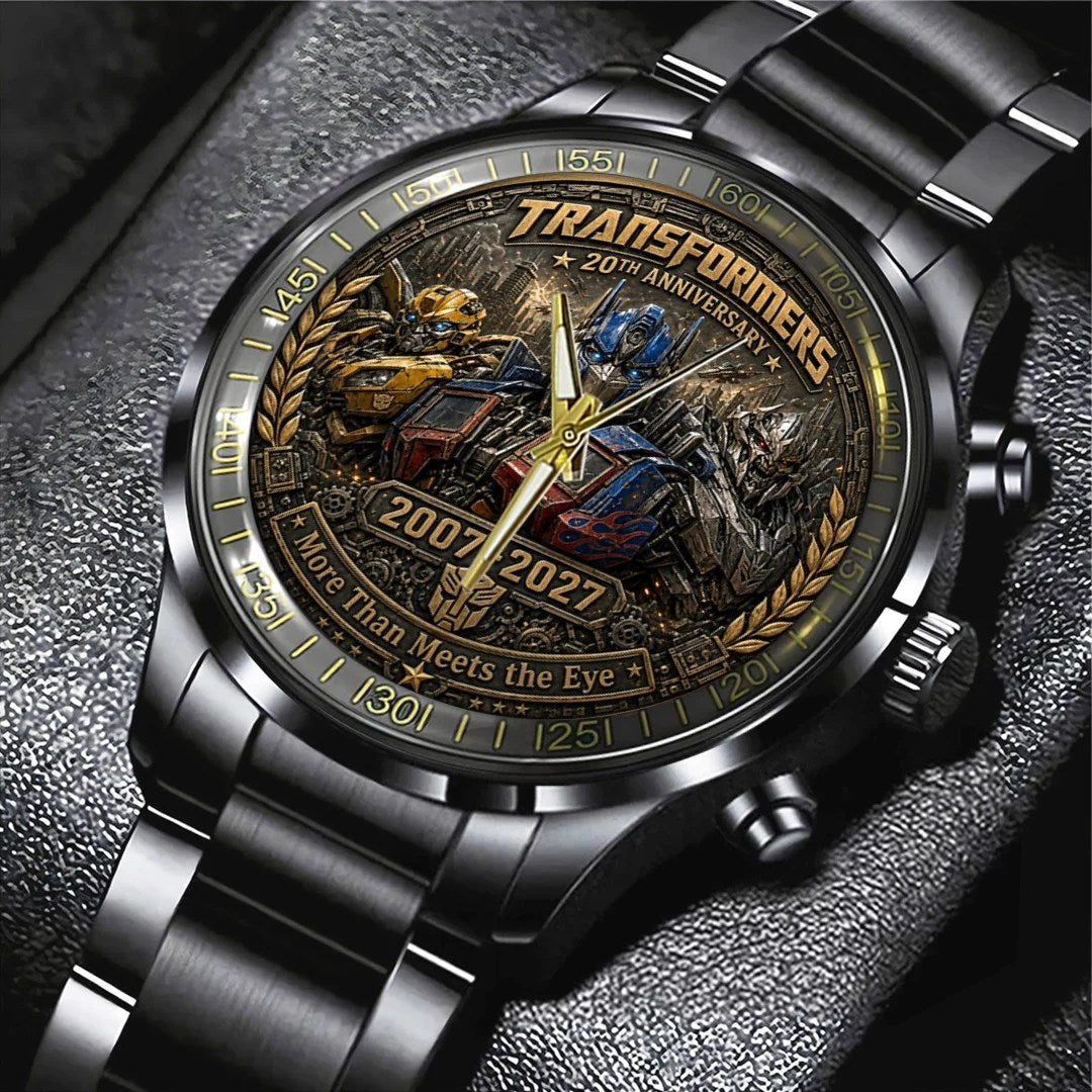 Transformers 20th Anniversary Black Stainless Steel Watch – TANTN25658