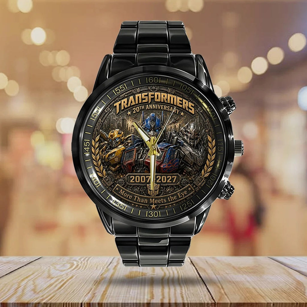 Transformers 20th Anniversary Black Stainless Steel Watch – TANTN25658