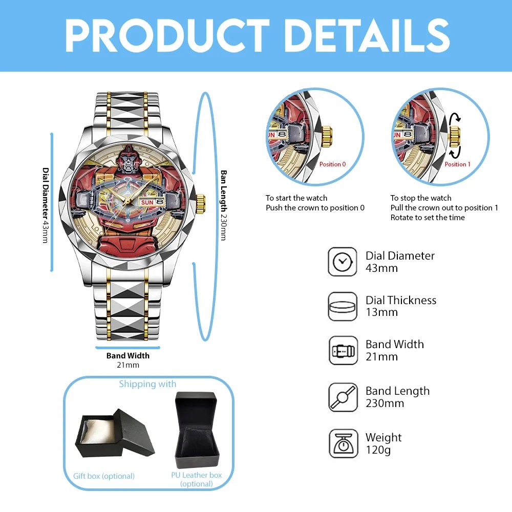 The Transformers: The Movie 40th Anniversary Alloy Luxury Quartz Watch – TANTN25685
