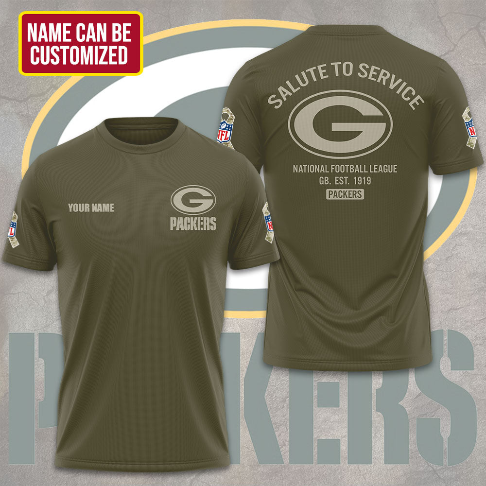 Personalized Green Bay Packers x Salute To Service 3D Apparel – TMTHU1113