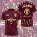 Brisbane Lions 2026 AFL Premiers 3D Apparel – TMTHU9680