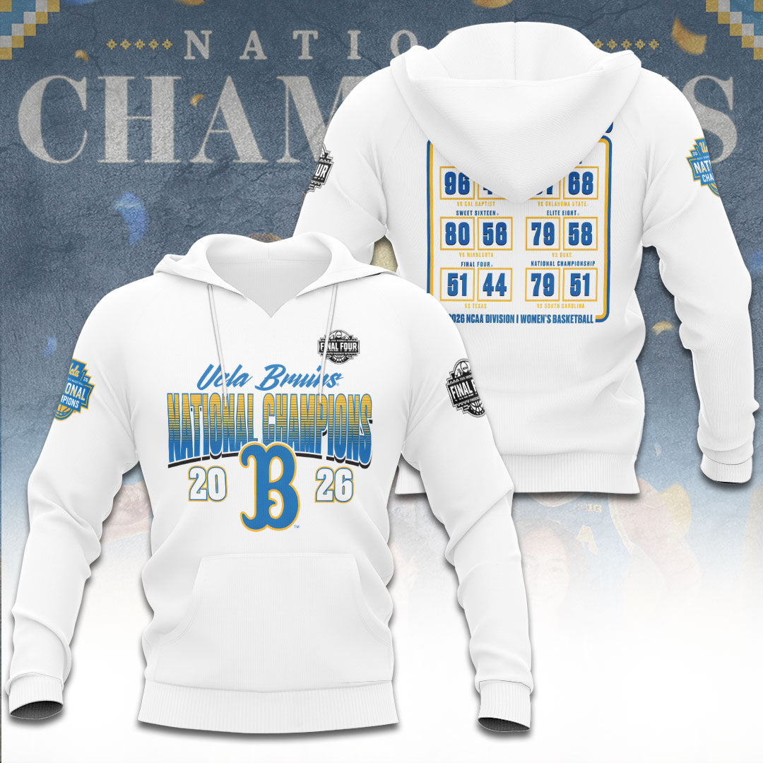 UCLA Bruins 2026 Women's Basketball National Champions 3D Apparel – TANTN22090