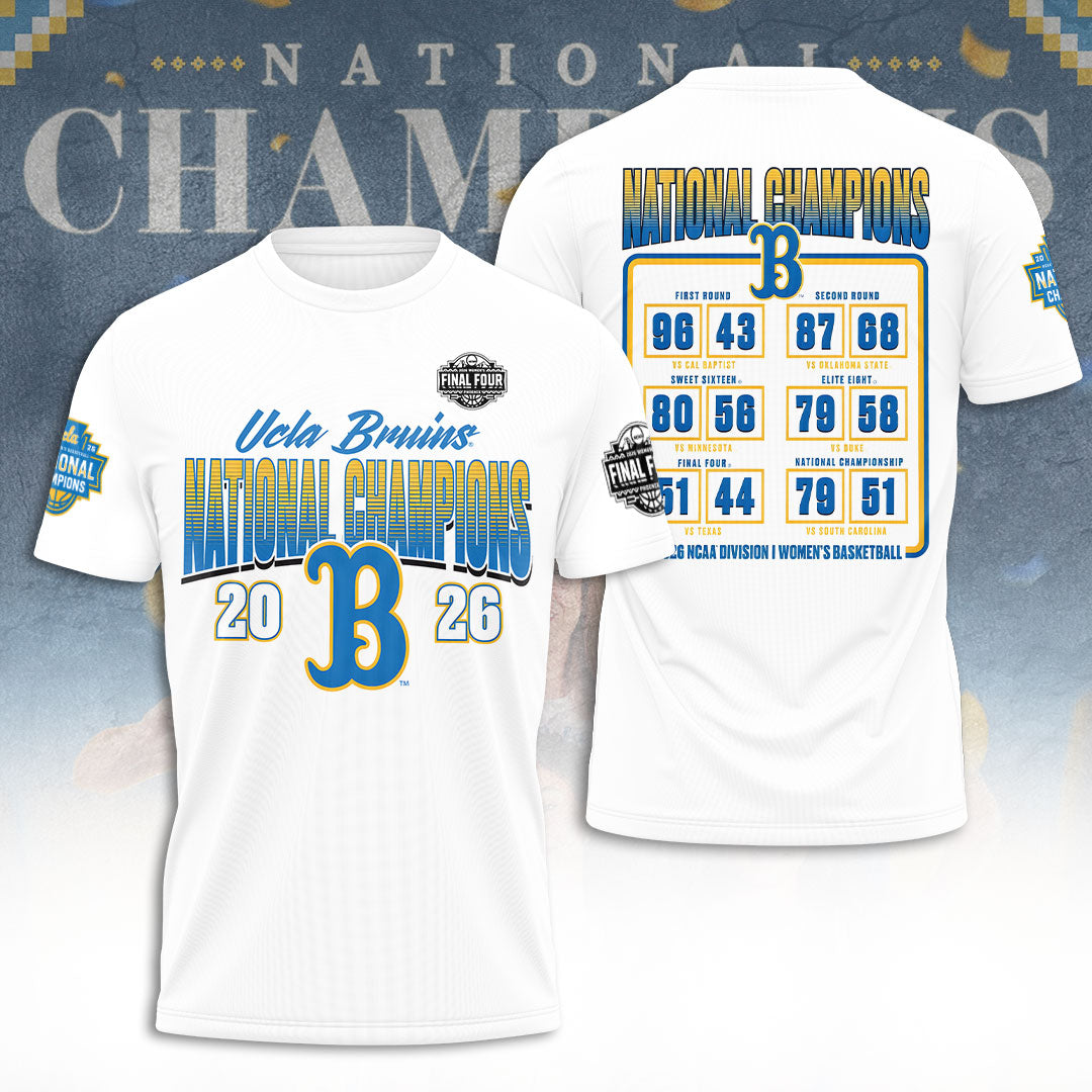 UCLA Bruins 2026 Women's Basketball National Champions 3D Apparel – TANTN22090