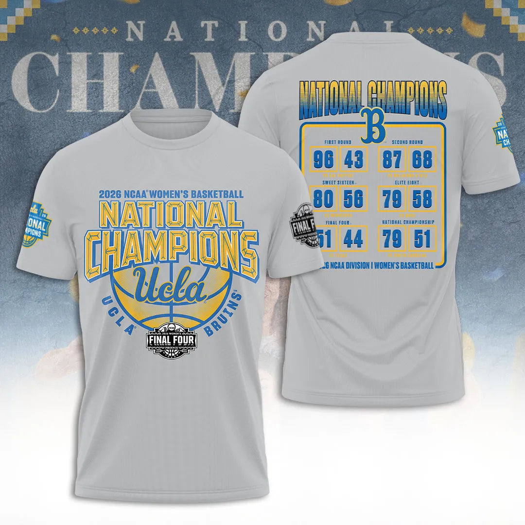 UCLA Bruins 2026 Women's Basketball National Champions 3D Apparel – TANTN22095