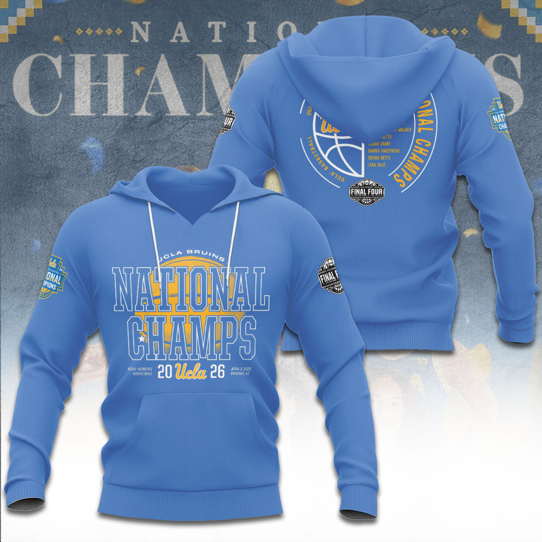 UCLA Bruins 2026 Women's Basketball National Champions 3D Apparel – TANTN22098