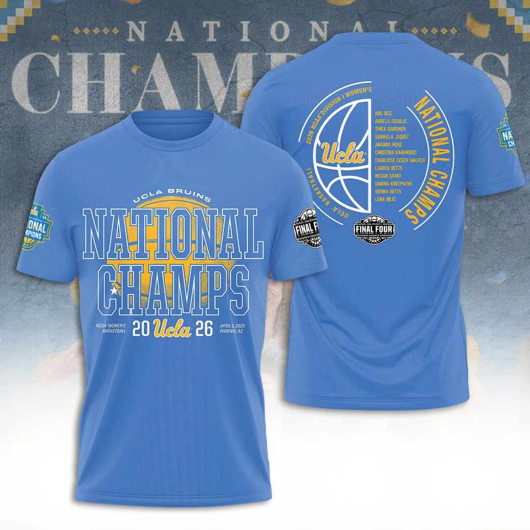 UCLA Bruins 2026 Women's Basketball National Champions 3D Apparel – TANTN22098