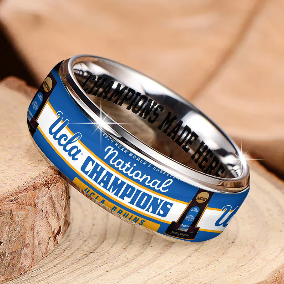 UCLA Bruins 2026 Women's Basketball National Champions Custom Alloy Ring – TANTN22091